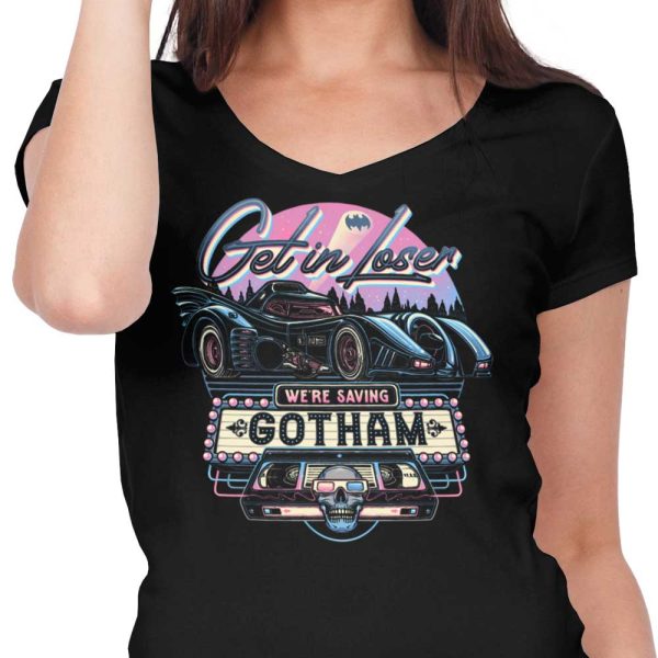We re Saving Gotham - Women s V-Neck on Sale - Image 4