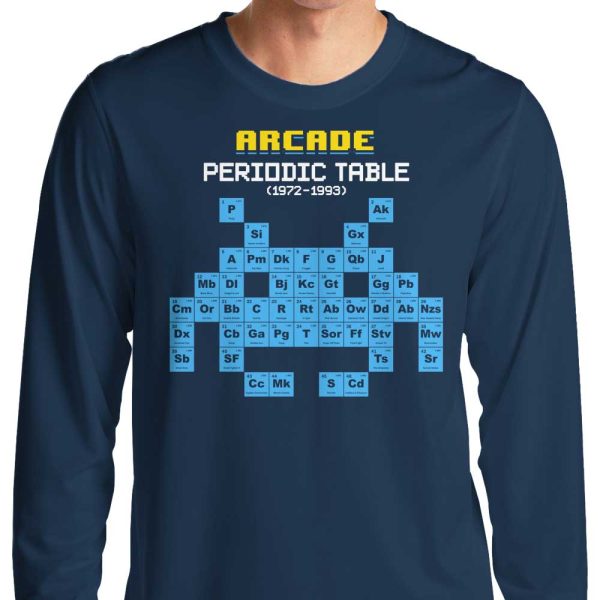 Arcade Periodic Table - Long Sleeve T-Shirt Cheap - Image 3