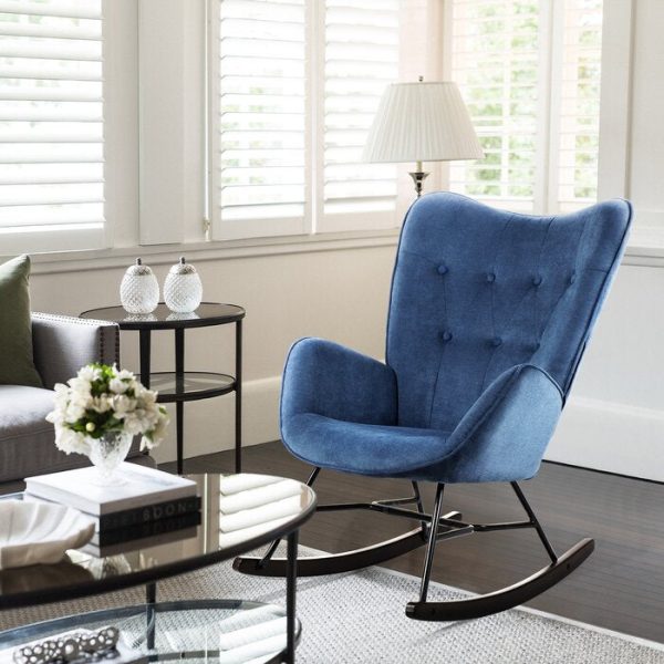 Channel Rocking Chair Blue #1961HW For Sale